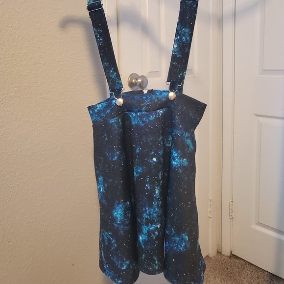 Galaxy Print Suspender Skirt - Picture 3 of 7